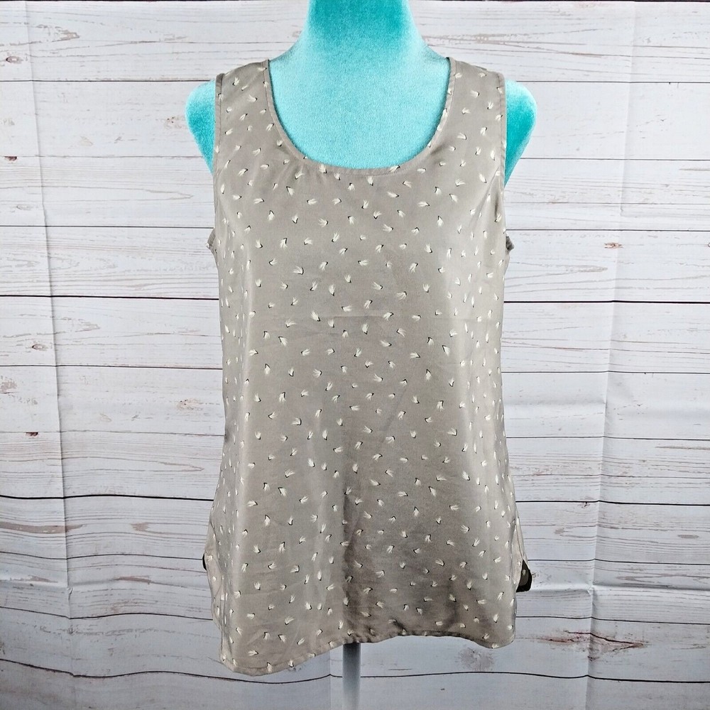 Ann Taylor Loft Women's Beige Casual Career Sleeveless Top Tank Size Small